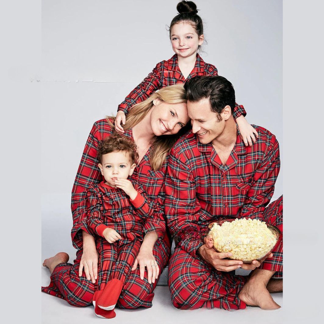 家族の絆チェックパジャマ