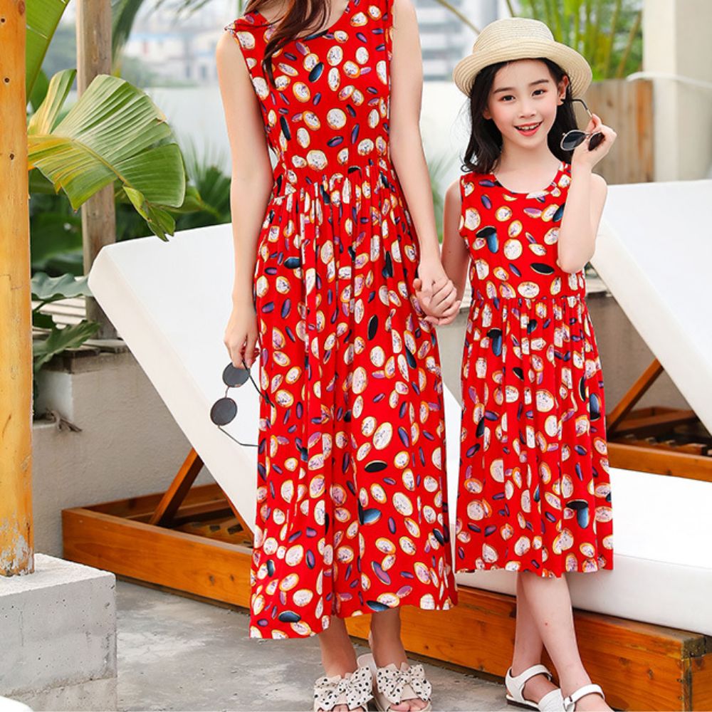 Summer Breeze Mom & Daughter Pair Floral Dress (Color Series 1)